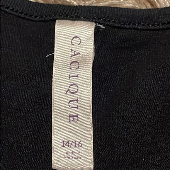 CACIQUE Black Long Sleeve Shirt Size 14/16‎ - Picture 4 of 7